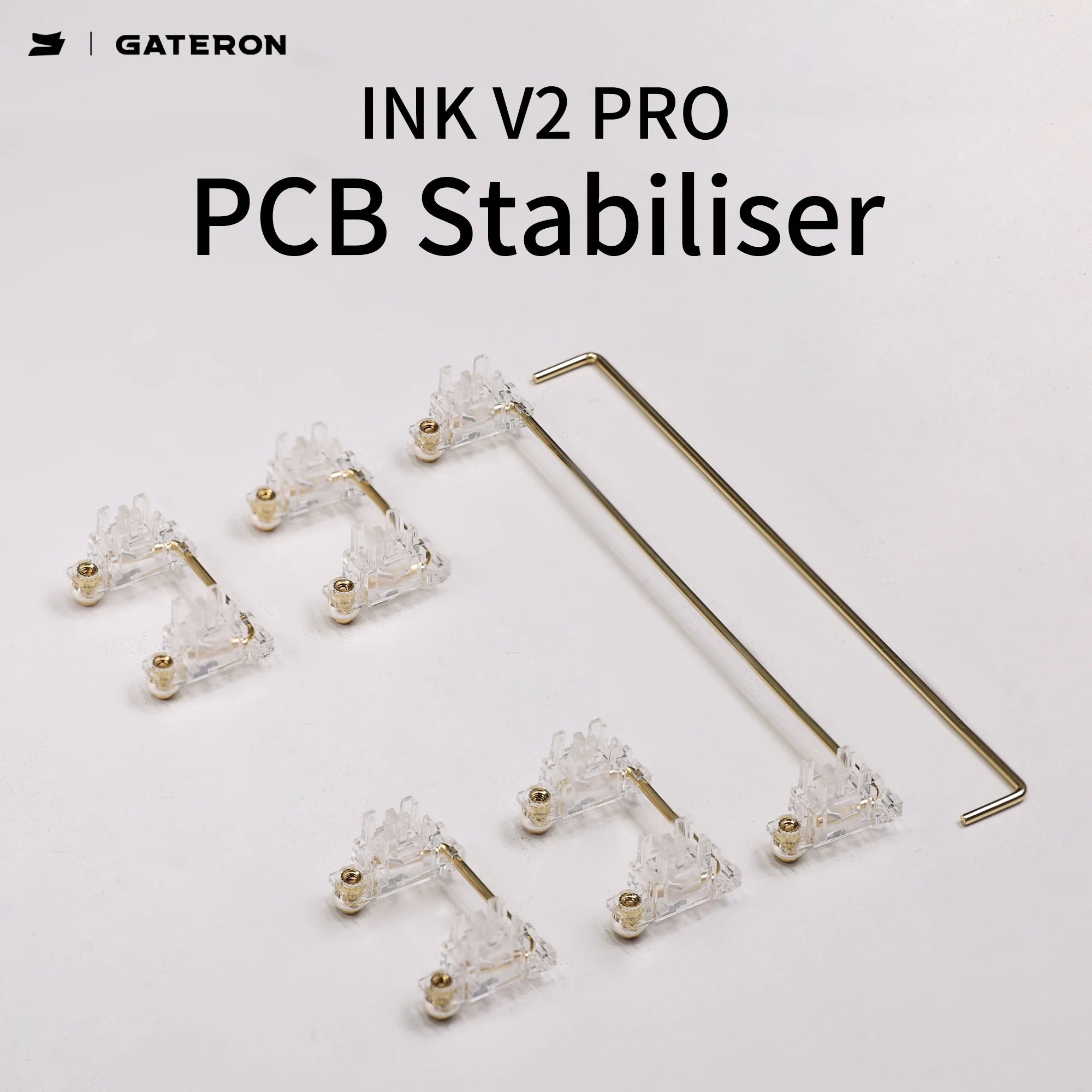 Gateron Ink V2 Pro PCB Stabilizer Black White Transparent Screw Type Stablizer 7U 6.25U 2U Custom Mechanical keyboard Stabilizer Qme
