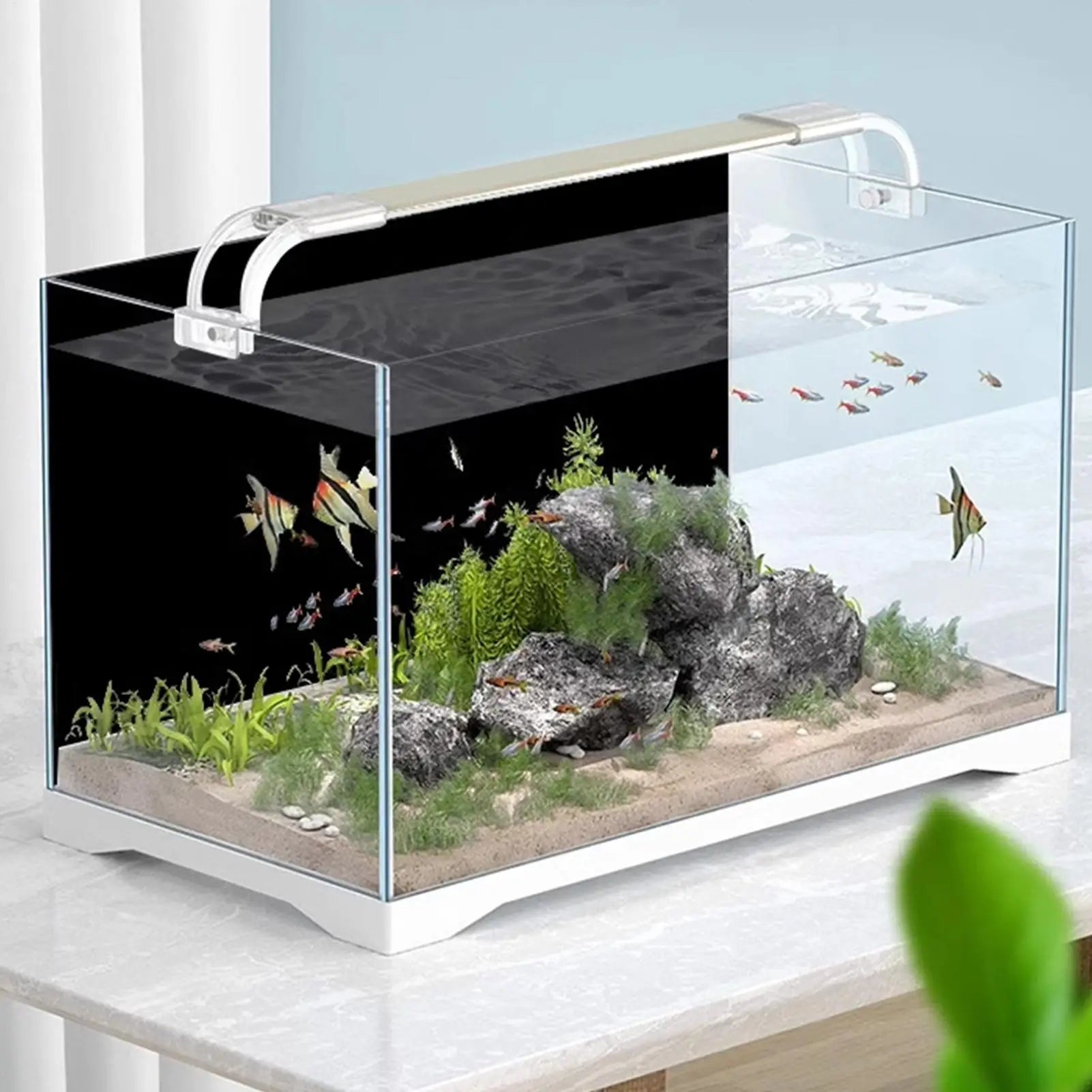 Fish Tank Background Static Cling Black Aquarium Backdrop Sticker Aquarium Poster Aquarium Backdrop Aquarium Wallpaper Qme
