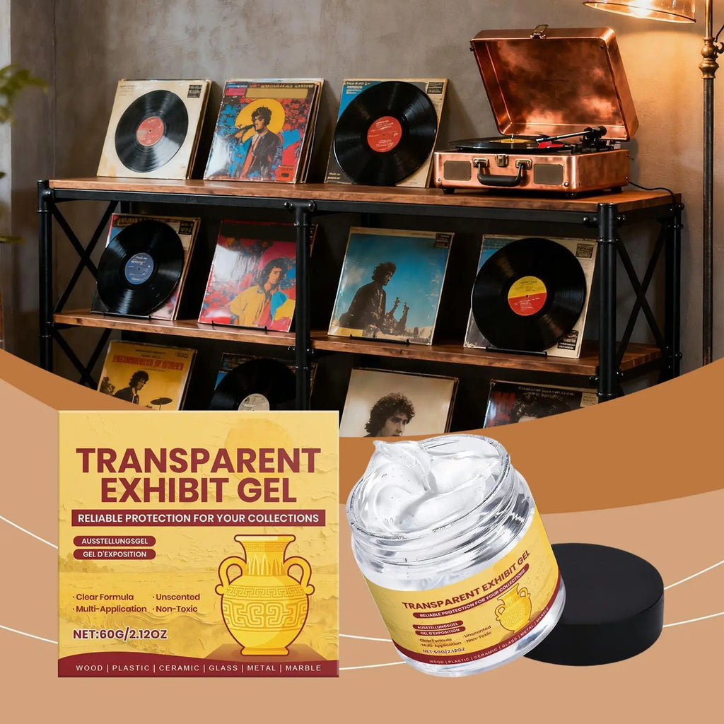 Clear Exhibit Gel 60g Clear Removable Glue Adhesive Museum Wax for Antiques Glass Ceramics Figures Decorations Conservation Art Qme