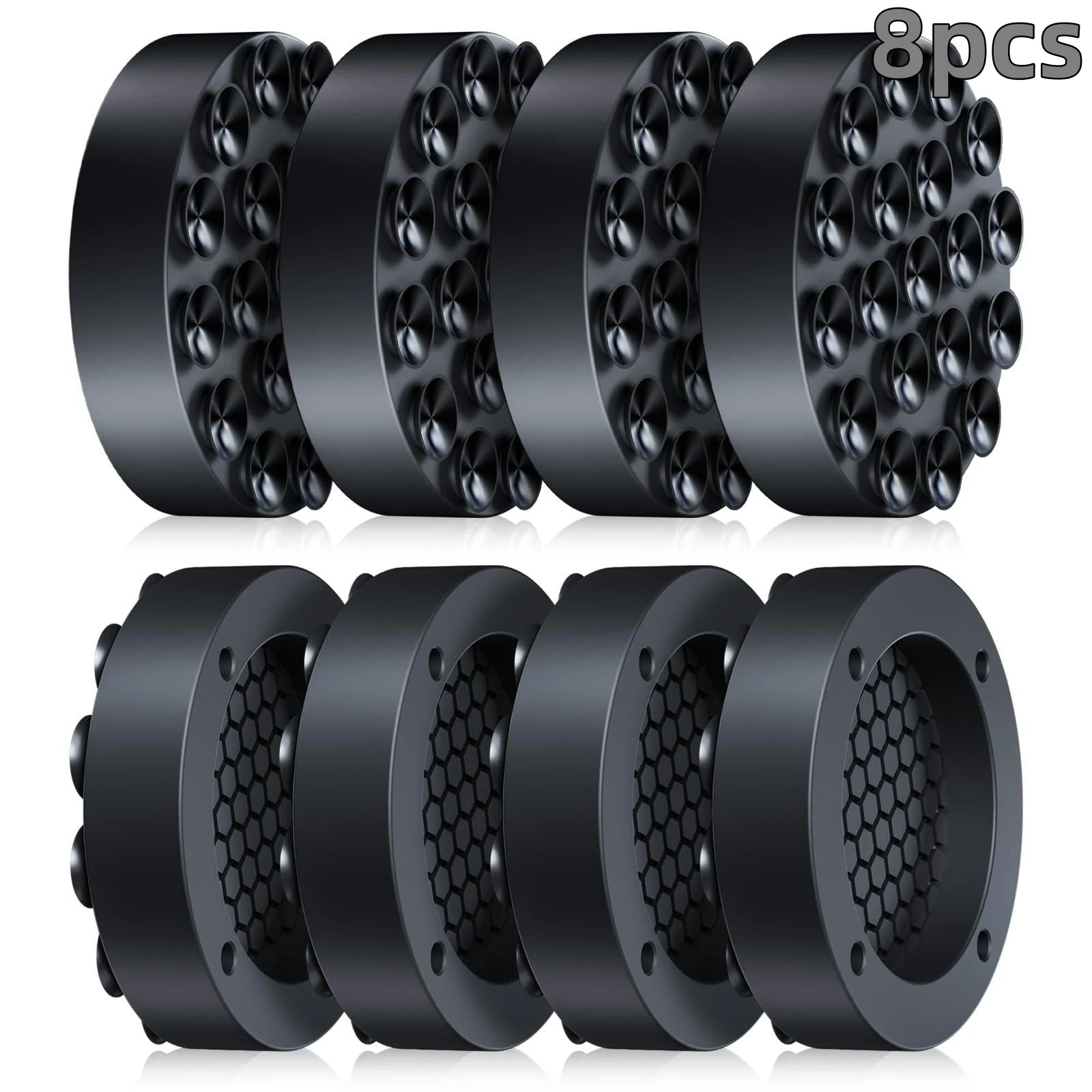 4pcs Washing Machine Anti Slip Rubber Feet Pads Suction Cup Fixed Anti Vibration Pads Washing Machine Refrigerator Lifting Base Qme 8pcs black