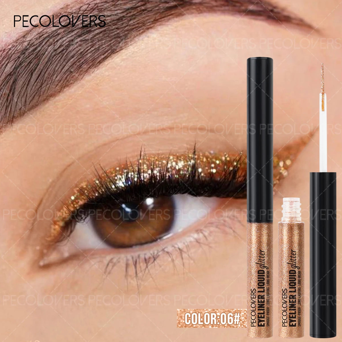 Highly Pigmented Liquid Eyeshadow Maximum Sparkle Eyeliner Qme 06