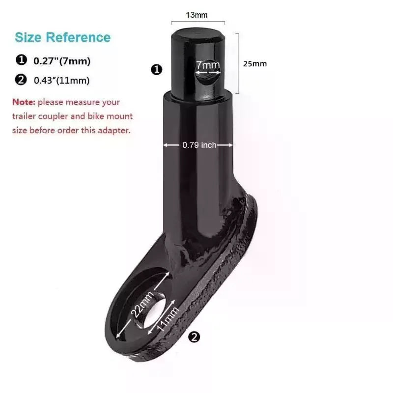 Steel Bicycle Trailer Hitch Mount Adapter Replacement Axle Bike Qme