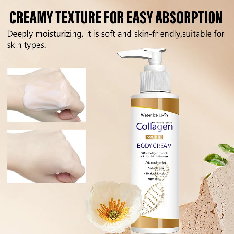 Collagen Firming Moisturizing Cream, Suitable for All Skin Types, Unisex, Makes Skin Look Smoother, Firmer, and Younger Qme