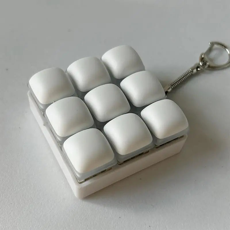 Bread Design Fidget Keychain Key Button Keycap Finger Keyboard Cap Qme No lights L