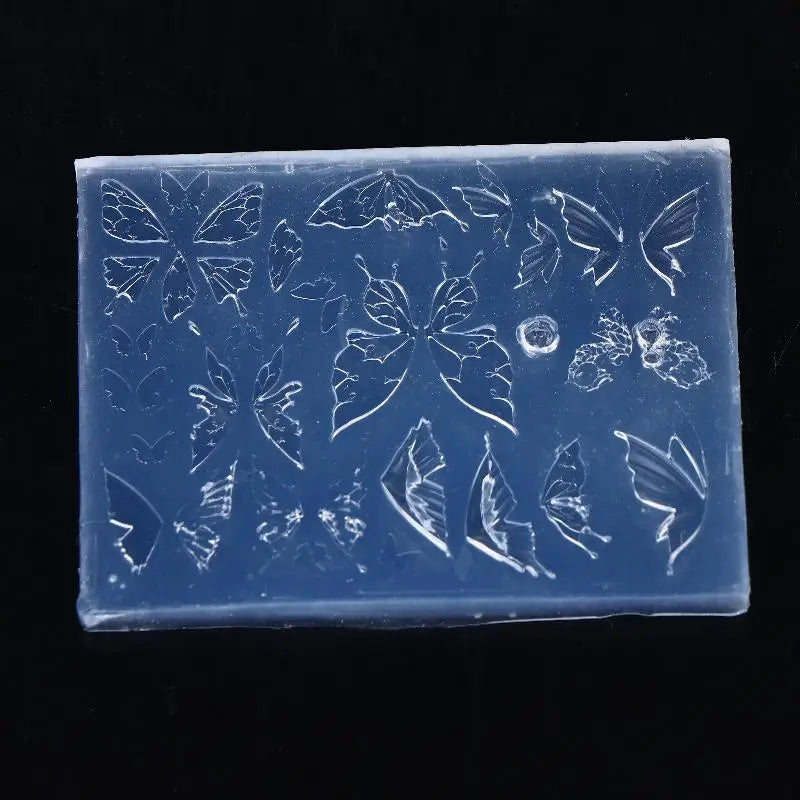 3D Silicone Butterfly Nail Carving Mold Wings Stamping Plate Nails Qme