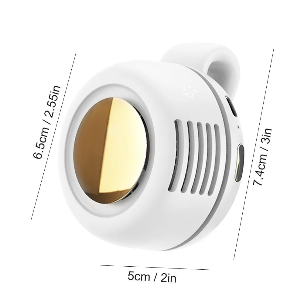 Mini Waist Fan with 3 Speeds Portable Fan Rechargeable Battery Personal Body Fan for Outdoor Work Hiking Travel Qme