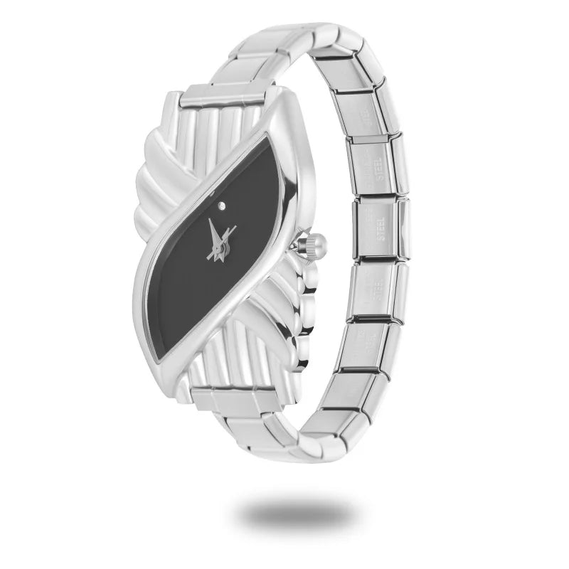 Fashion Women's Stainless Steel Square Triangle DIY High Quality Watch Bracelet Bangle Party Friend Wife Birthday Jewelry Gifts Qme Style 24
