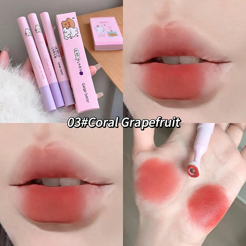 Gege Bear Velvet Matte Lip Cream Fall Winter Long-wear Colorful Mud Qme GX1289-3