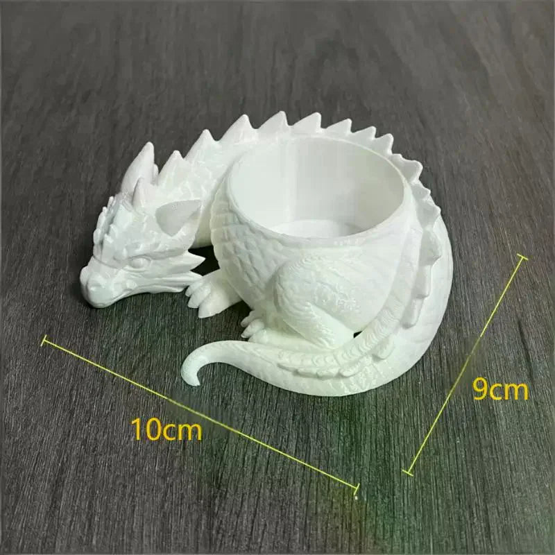 3D Printed Dragon Shaped Plant Pot Plastic Funny Flower Container Handmade Growing Pots Jewelry Storage Tray For Home Decoration Qme