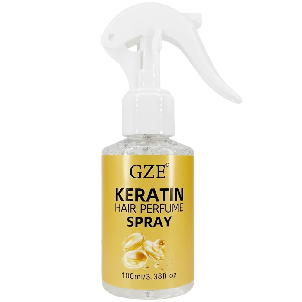 GZE Keratin Hair Perfume Spray Mist Refreshing Spray For Hair & Body Long Lasting Moisturizing For Soft Silky Straightening Hair Qme HAIR PERFUME SPRAY