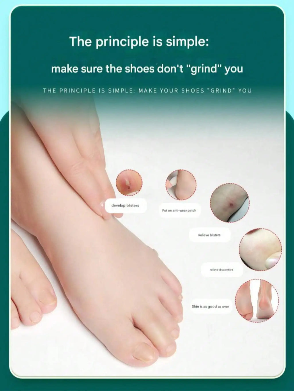 Water Gel Foot Patch Designed Specifically Blister Heel Protection Qme