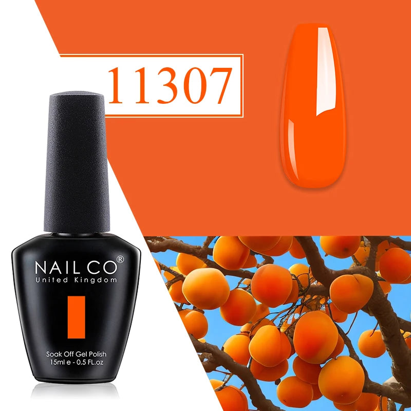 Nailco Jelly Gel Nail Polish Transparent Varnishes 44 Colors Red Pink
