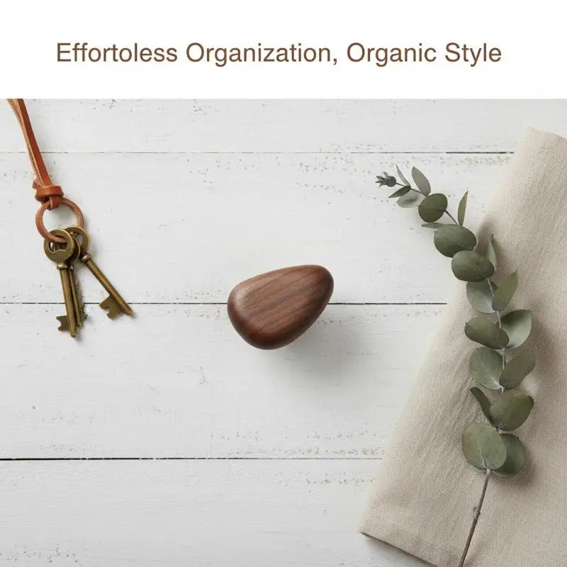 Natural Wooden Wall Mounted Coat Hooks Space Efficient Hanger Small Qme