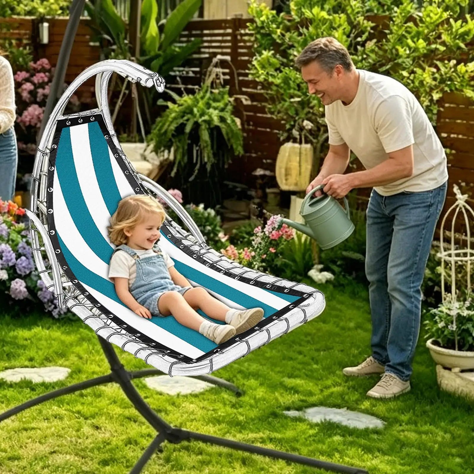 Swinging Chair Seat Cloth Thick Wear-Resistant Chaise Lounger Replacement Fabric For Outdoor Yard Camping Picnic Backyard Lawn Qme