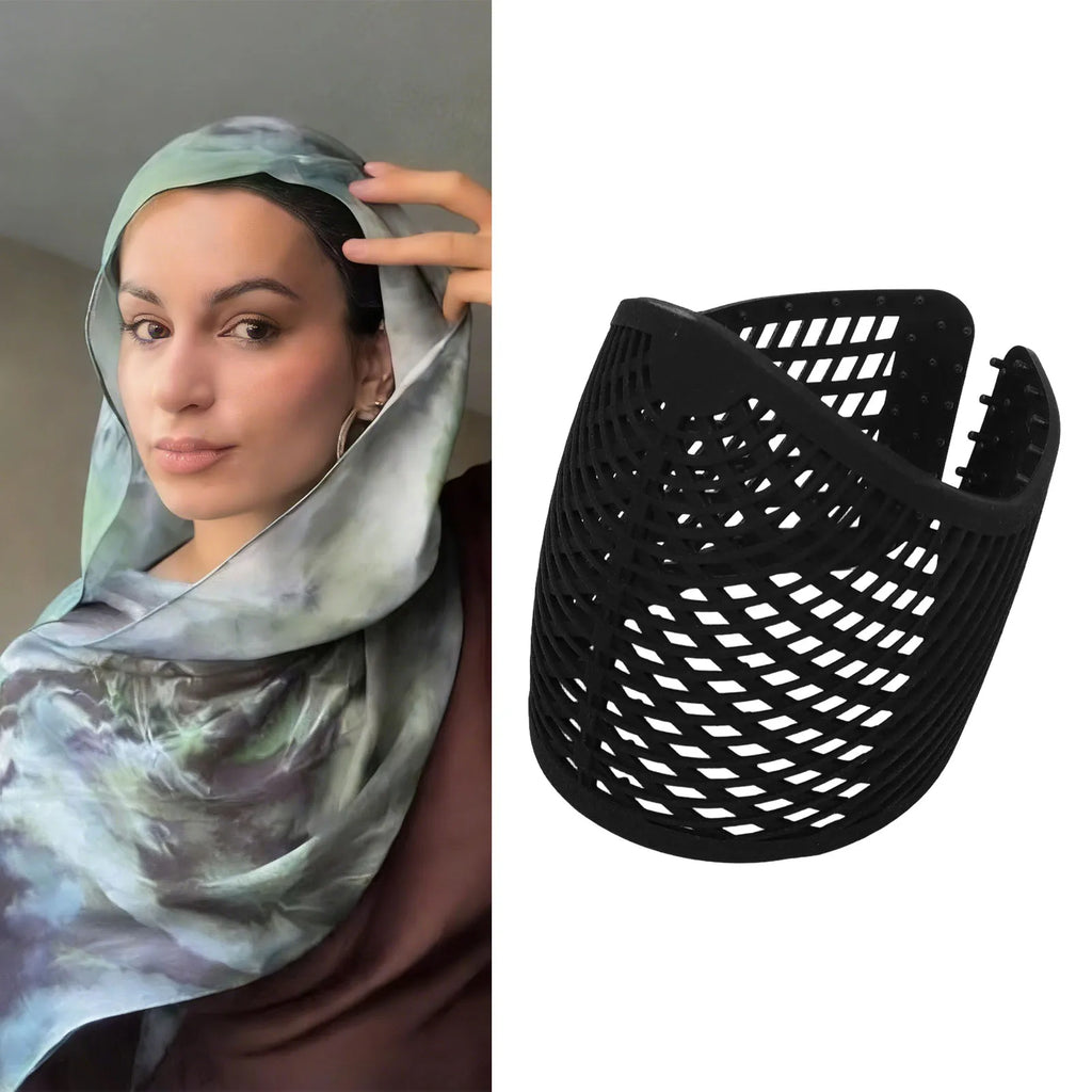 Hijab Headband Crown Holder Hijab Headband Holder Elastic Nylon Breathable Stretchy Under Scarf Hijab Underband for Women Qme