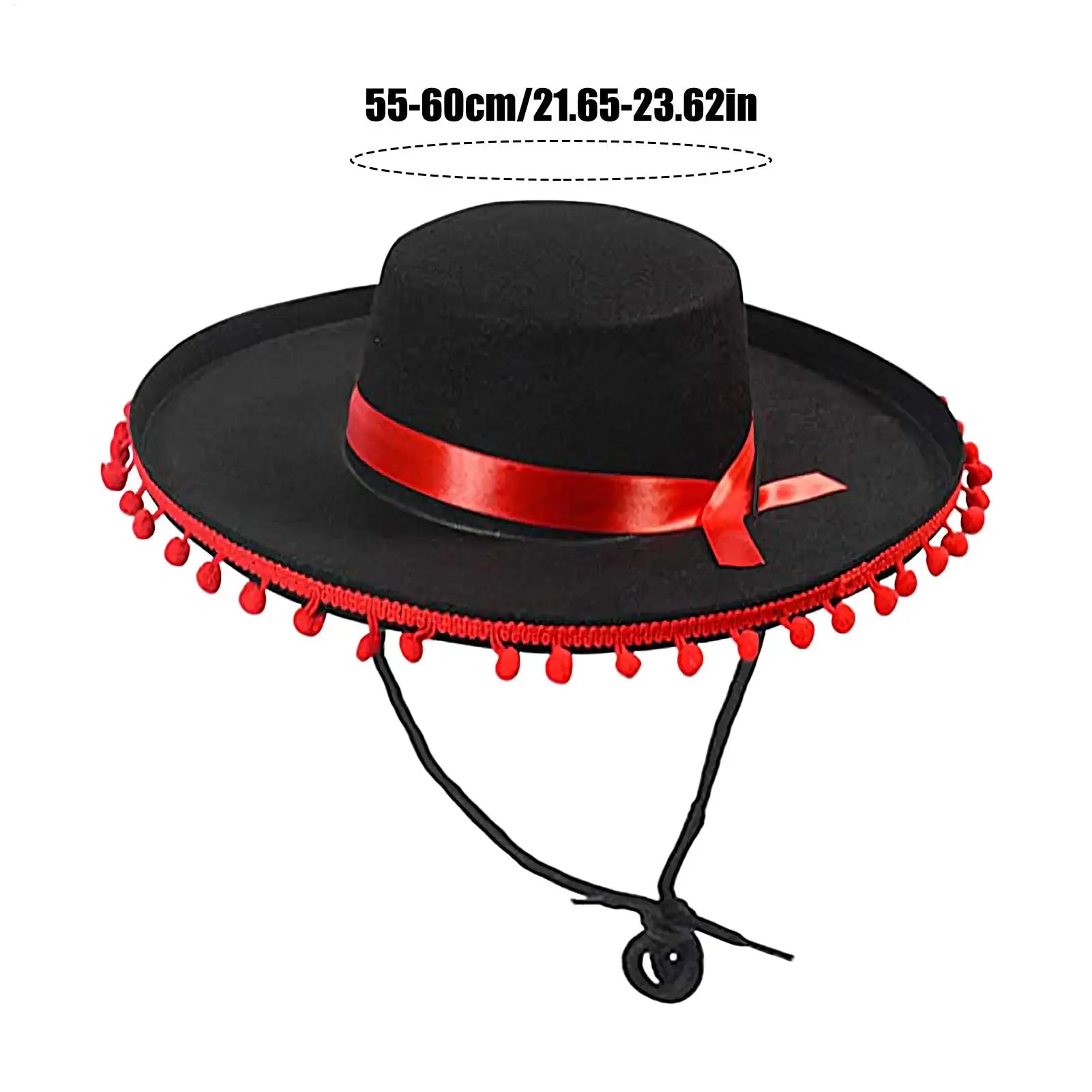 Mexican Sombrero Hat Dress Up America Adults Flamenco Cosplay Costume Qme