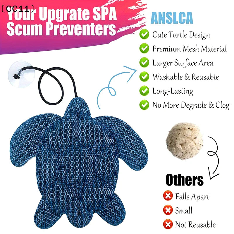 Tub Scum Absorber Reusable Spa Oil Absorbing Sponge Floating Ball Qme