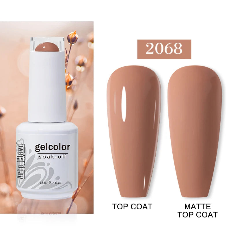 Arte Clavo Autumn Nail Gel Polish Caramel Winter Soak Off UV LED Art