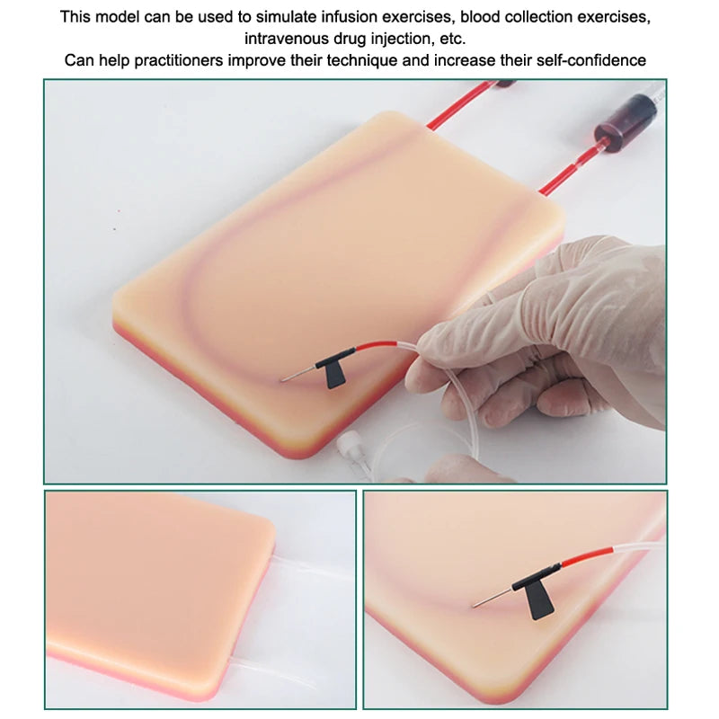 U-shaped IV Training Module Simulated Blood Return Medical Nursing Qme