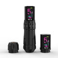 ROKYO CR07 Wireless Tattoo Machine Pen Adjustable Stroke 2.4-4.2mm OLED Display for Tattoo Artists Qme Black Two Batteries USB Type-C