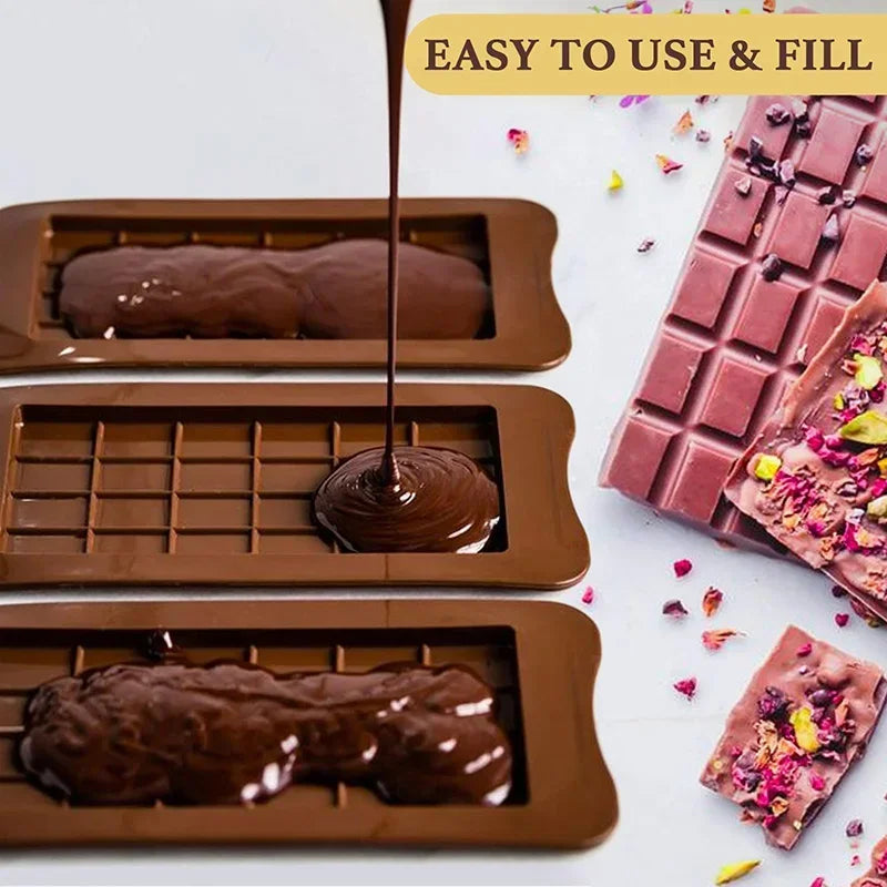 Chocolate Bar Molds Silicone Bars Making Fondant Coffee Mould BPA Qme