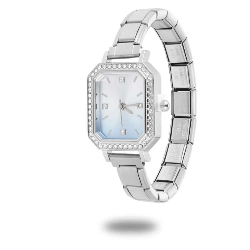Butterfly Shape Numbers Dial Stainless Steel Watch Bracelet Men