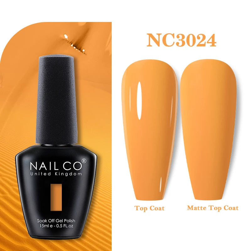 NAILCO Rubber Base Gel Polish Milky Pink Jelly White Beige 6Colors Qme 3024