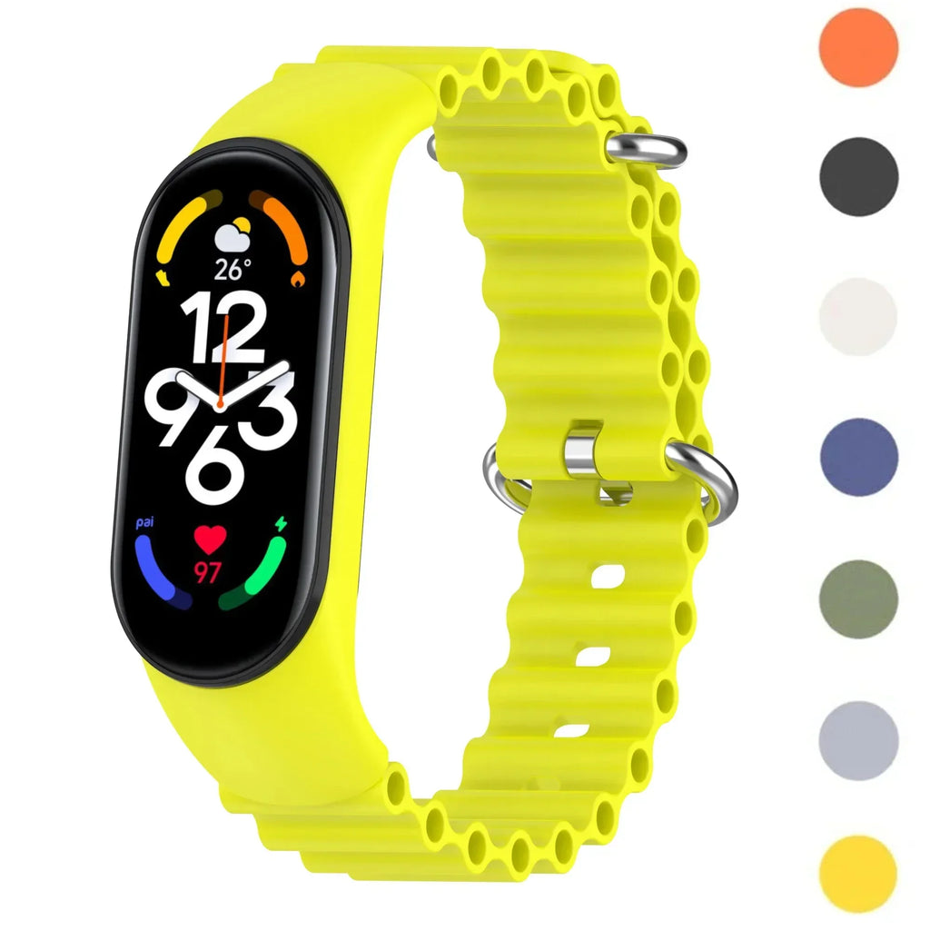 Strap For Xiaomi Mi Band 7 6 5 4 3 Smart Bracelet Sport Wrist Replacement Soft Silicone Ocean Strap For Mi band 5 7 Wristban Qme