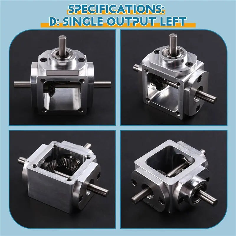 A02F-2X Gearbox 90 Degree Right Angle Bevel Gear-Box With Mounting Hole 1:1 Shaft 1 Module 20 Teeth Bevel Gear A Qme