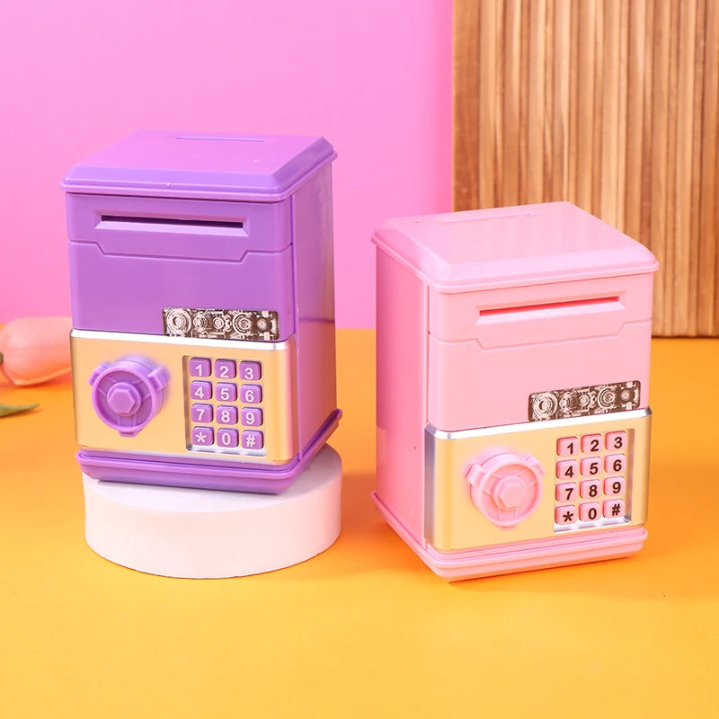 ATM Mini Cash Saving Money Box Password Children's Piggy Bank Qme