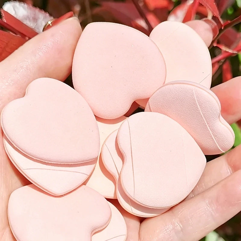 10 20 Heart-shaped Finger Powder Puff Latex-free Makeup Tool Air Qme