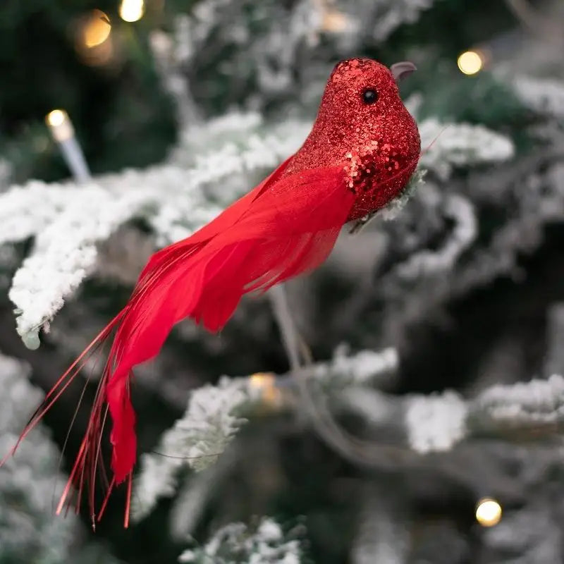 Glitter Artificial Birds Foam Feather Mini Models DIY Craft Home Qme A4