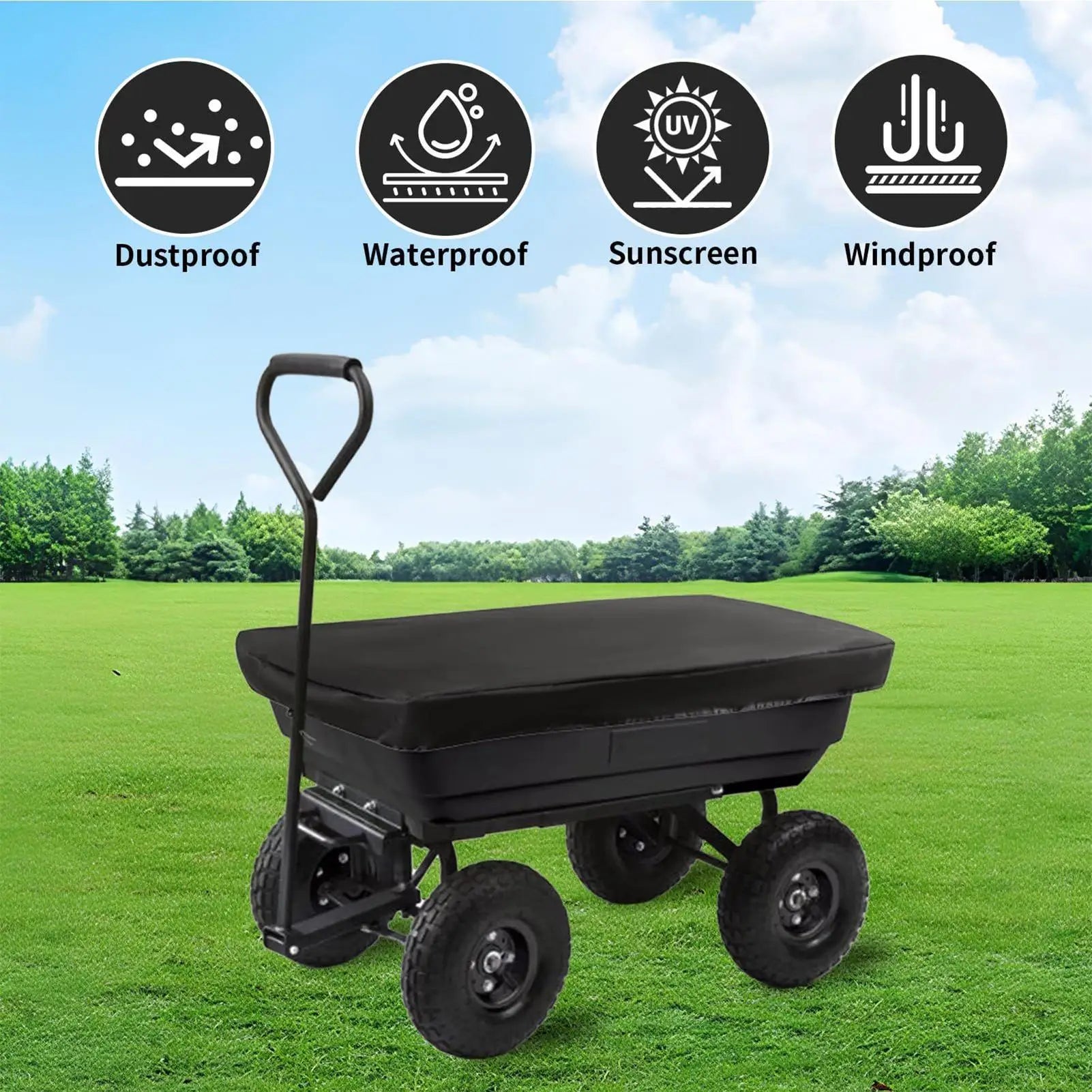 Garden Cart Cover Uv Protection Trolley Protector Trolley Protector Cover For Yard Backyard Patio Porch Outside Lawn Barn Farm Qme