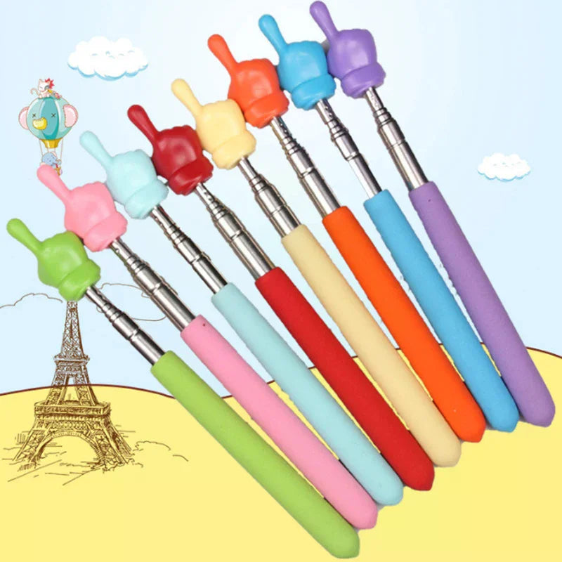Retractable Teacher Pointer Finger Design Stainlesssteel Telescopic Qme Default Title