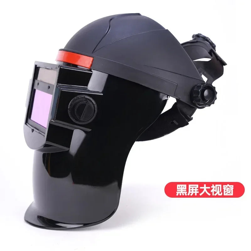 Adjustable Safety Face Welding Helmet Welder Mask Resistant for All Welding Applications Plastic Welder Glasses Qme Black screen