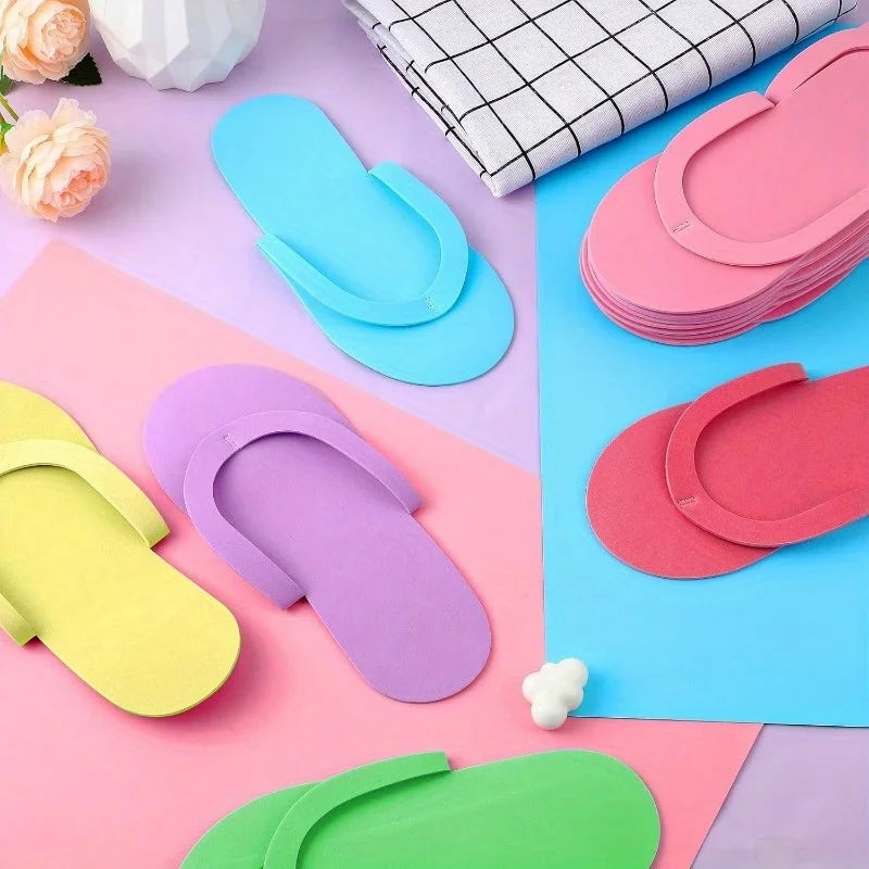 12 Pairs Manicure Slippers Nail Care Tools Spa Beauty Salon Made EVA Qme