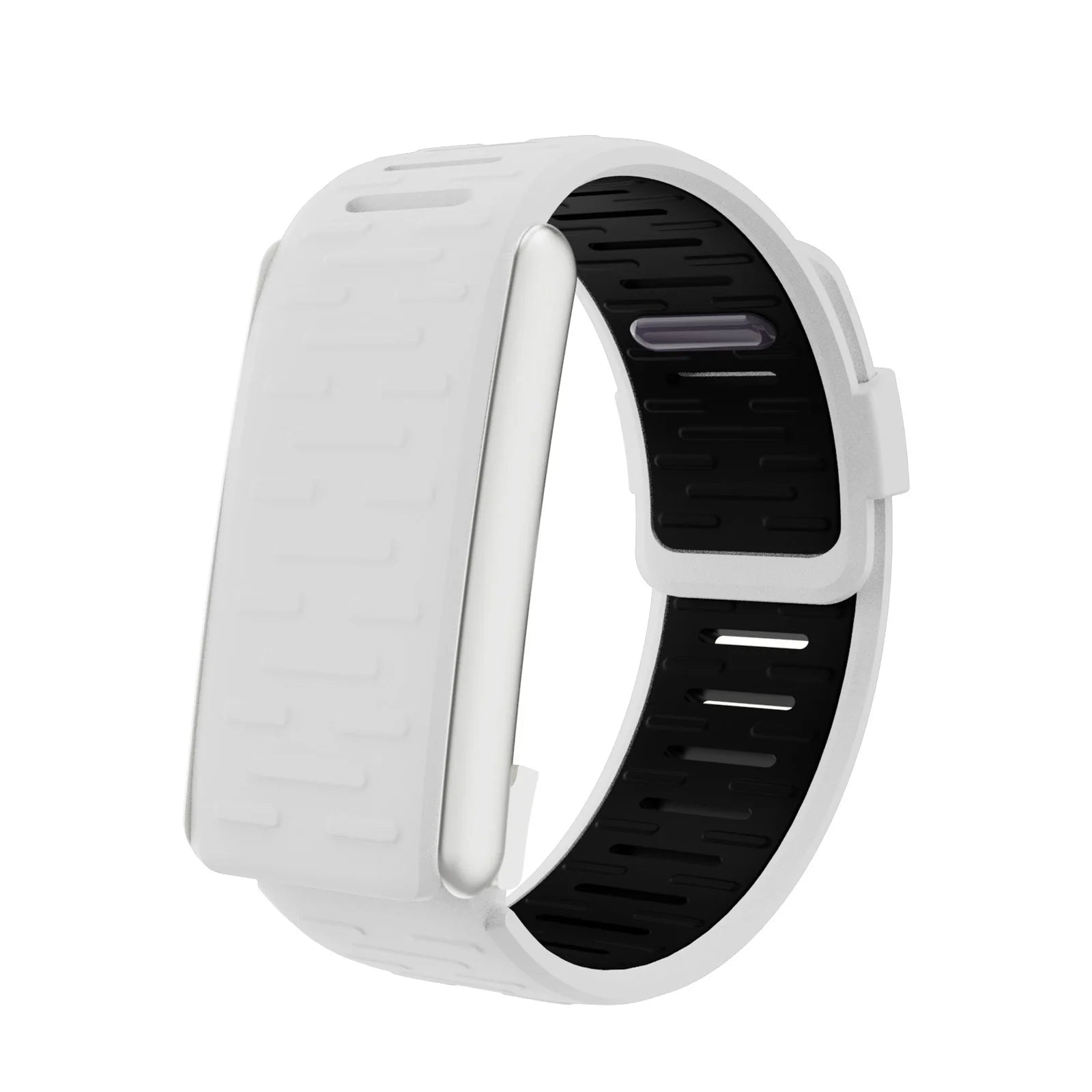 Silicone Sport Bands for Whoop5.0MG Strap Brecelet Adjustable Watch Strap Replacement Correa Breathable Straps for Whoop5.0 Band Qme White Black-5.0