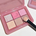 Pink Clear Glitter Eyeshadow Palette Matte Shimmer Orange Brown Shiny 4-Color Eye Shadow Girl Makeup Palette Lasting Cosmetic Qme 03