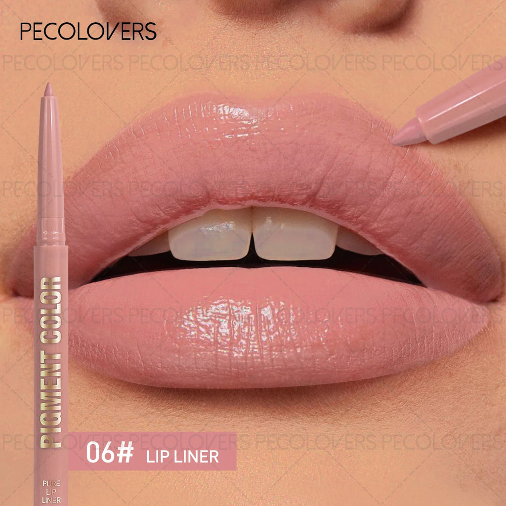 Matte Lip Liner Pen Used As Lipstick Oblique Mouth Design Suitable Qme 06