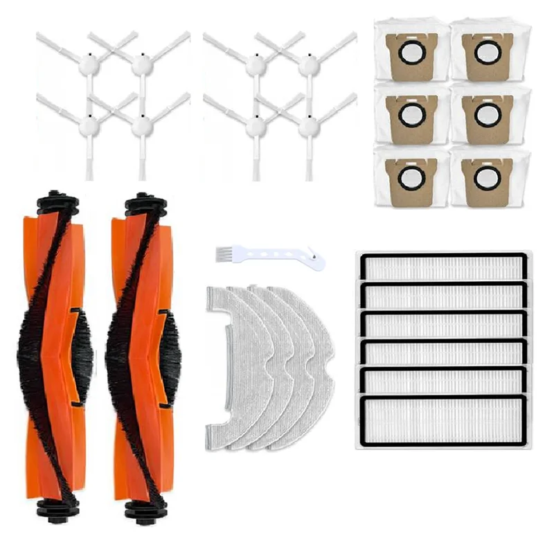 A02F-For Xiaomi Robot Vacuum Cleaner Side Brush Hepa Filter Replacement Spare Parts Set Qme As shown