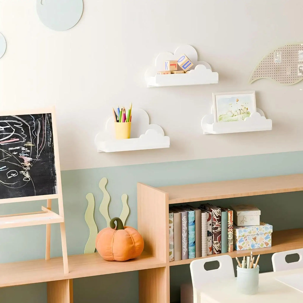 Wall Mounted Shelf 3 Aesthetic Cloud Modern Storage Floating Decor Qme