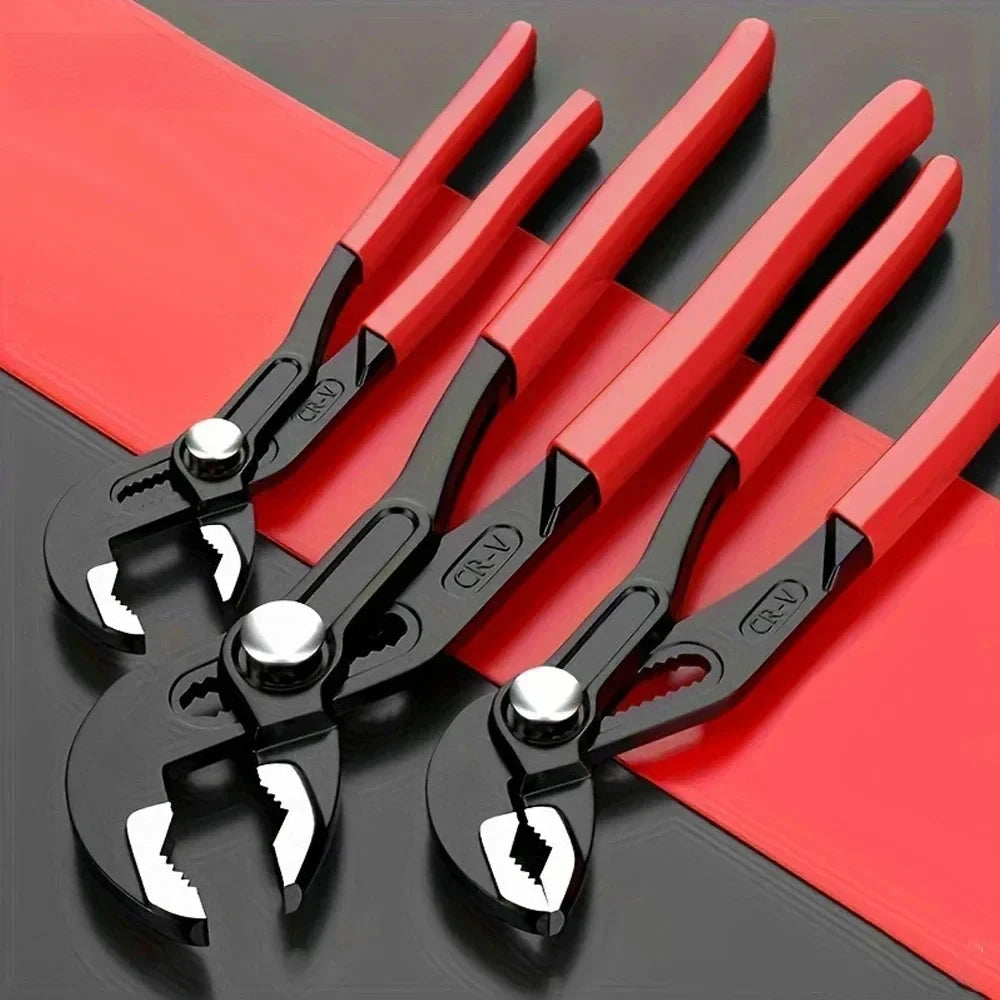 7 10 12 Inch Quick Adjust V Jaw Tongue Groove Pliers Universal Plumbing Pliers Water Pump Pliers for Plumbing Work Qme