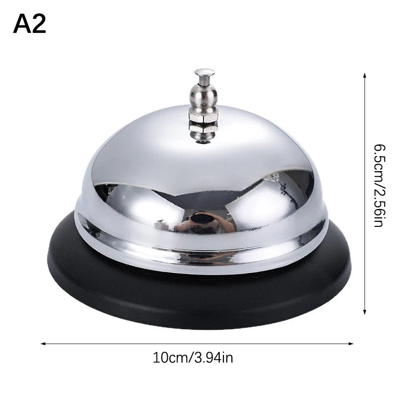 Vintage Metal Service Bell Counter Desk Bell For Restaurant, Hotel, Game Show, Coffee Shop Multifunctional Portable Hand Bell Qme A2