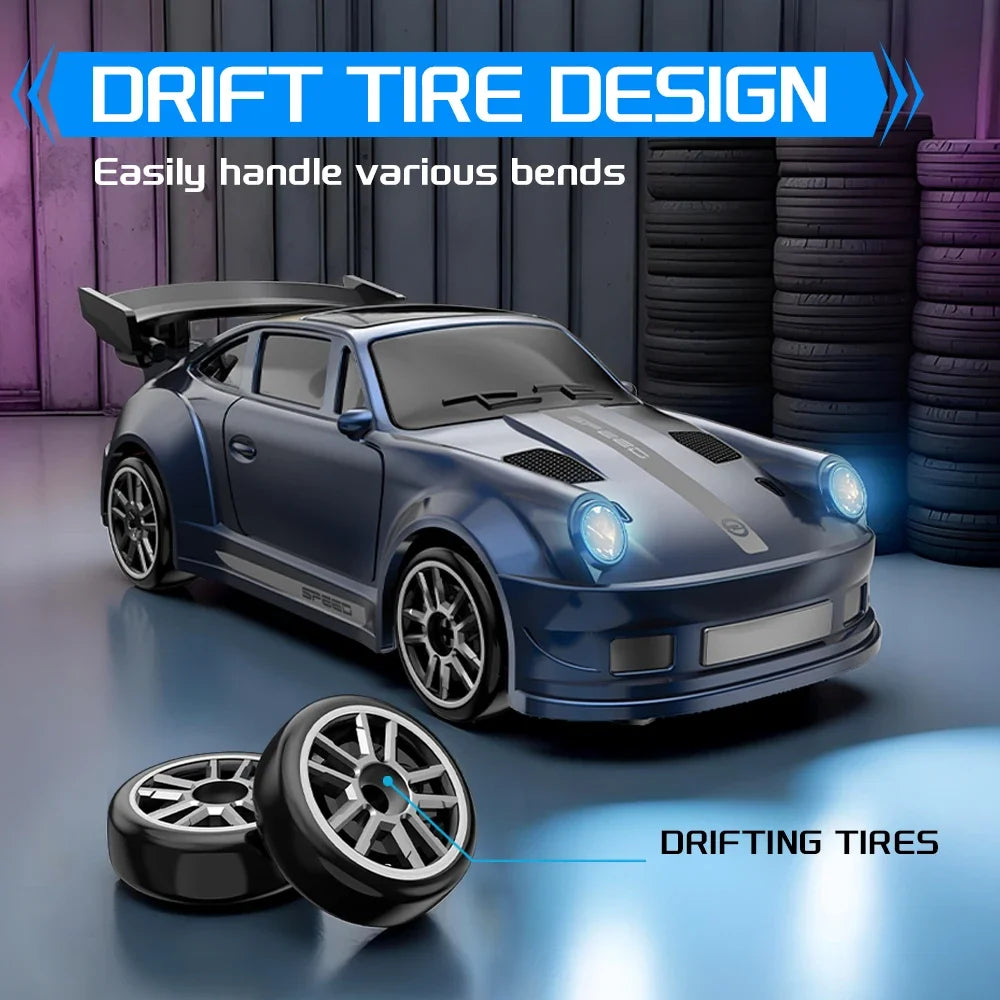 4WD 2.4GHZ RC Simulation Mini Drift Car Palm Racing Model Desktop Toys 1/64 Scale Remote Control Cars Kid Gift For Children Boys Qme