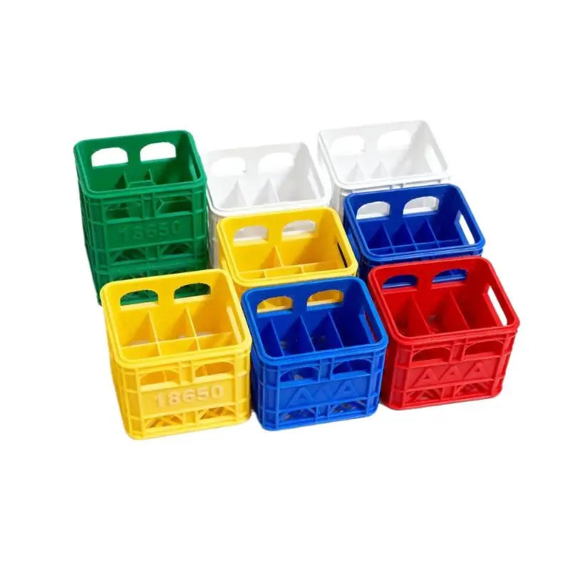 3D Printed Battery Storage Box DIY Beer Crate No. 5 Aa No. 7 Aaa 18650 Battery Stackable Storage Basket Storage Box Qme