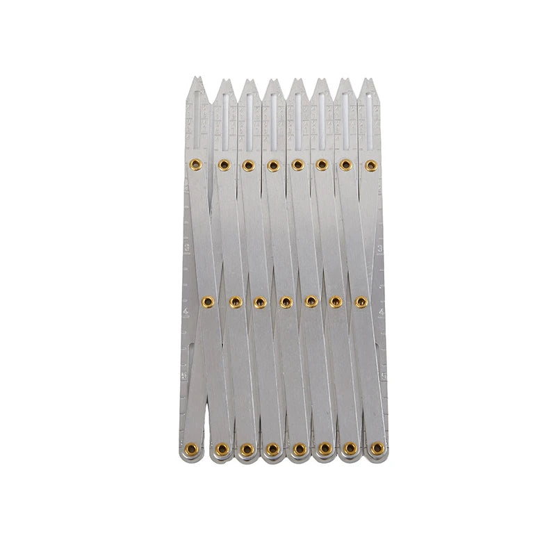 *Buttonhole Spacer Expanding Crafting Guide Rule Sewing Gauge Equidistant Measuring Marking Tool for Grommet Button Holes. Qme Silver