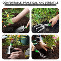 A02F-Gardening Tool Set 8Pcs Featuring Pruners, Gloves, Rakes, Shovels Etc For Planting, Pruning And Transplanting Qme grey