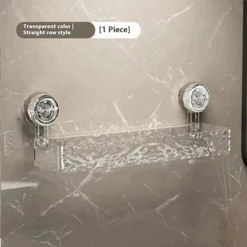 Punch-free Suction Cup Washbasin Storage Rack Self-distribution Qme A7