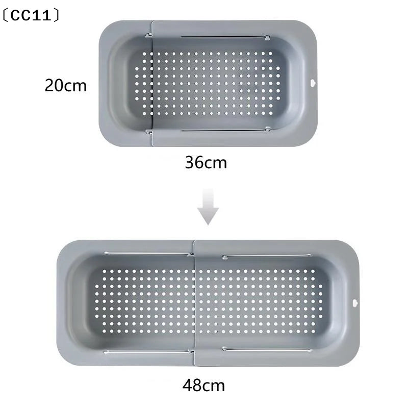 Telescopic Drain Basket Lightweight Sink Storage Made Non-toxic Qme