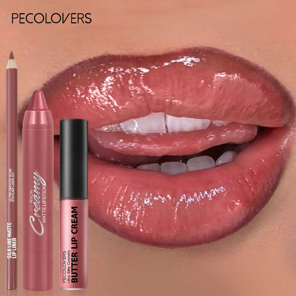 Long-lasting Non-stick Lipstick Pen&waterproof Lipliner Pencil Lip Qme